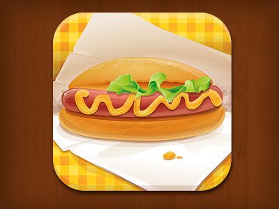 iOS App Icon for Hot Dogs Logo