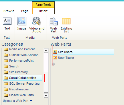 SharePoint【学习笔记】-- SharePoint 2010 找回丢失的Social Collaboration Web Parts