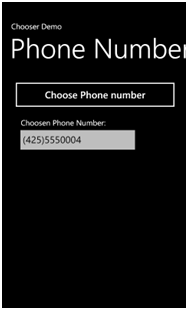 Windows Phone 7 使用选择器（Chooser）