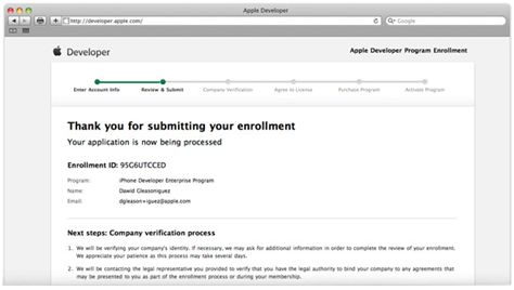 iOS企业级开发者计划的申请流程