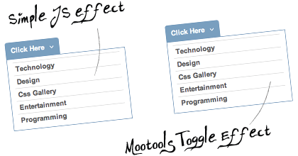 300+Jquery, CSS, MooTools 和 JS的导航菜单资源