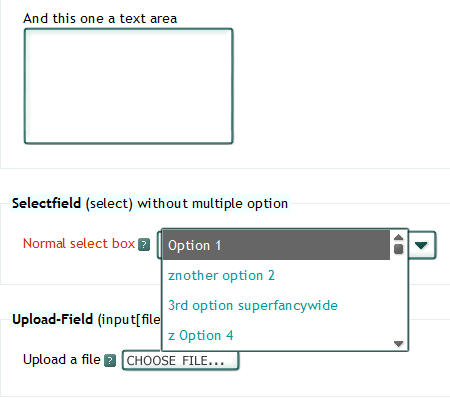 form field