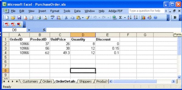 Excel Adapter for ADO.NET