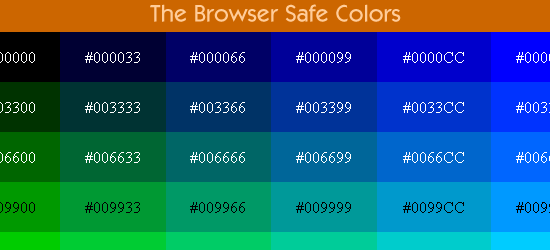 The Browser Safe Colors - screen shot.