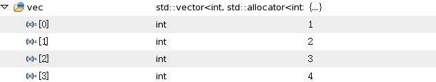 eclipse中gdb调试输出stl容器的内容