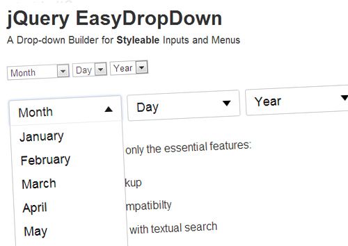 EasyDropDown – 很棒的下拉菜单 含精美主题