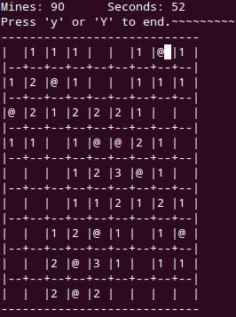 Linux下的字符界面扫雷游戏