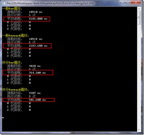 .Net 4.0 之并行运算(Parallel)（For、Foreach）