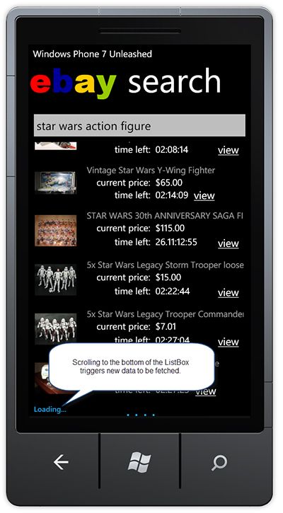 Loading Data when the User Scrolls to the End of a List in Windows Phone 7