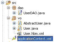 使用myeclipse集成struts,hibernate,spring的一个示例程序（图十六）