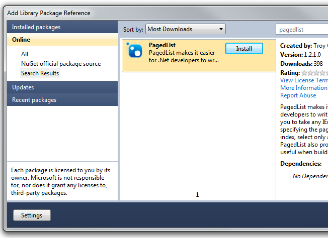 PagedList_in_Add_Library_Package_Reference_box