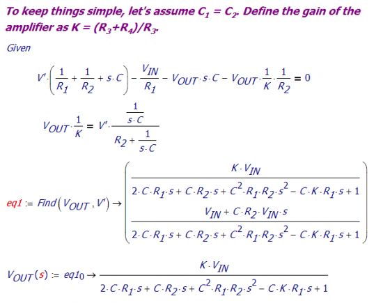 Active Low-Pass Filter Design 低通滤波器设计