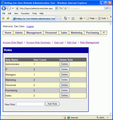 [翻译]开发自己的web站点管理工具（Website Administration Tool）（2）