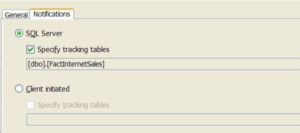 SSAS 主动缓存的应用