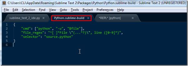python.sublime-build content
