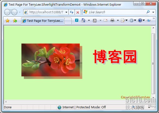 （29）：Silverlight 2 使用Transform实现更炫的效果（上）