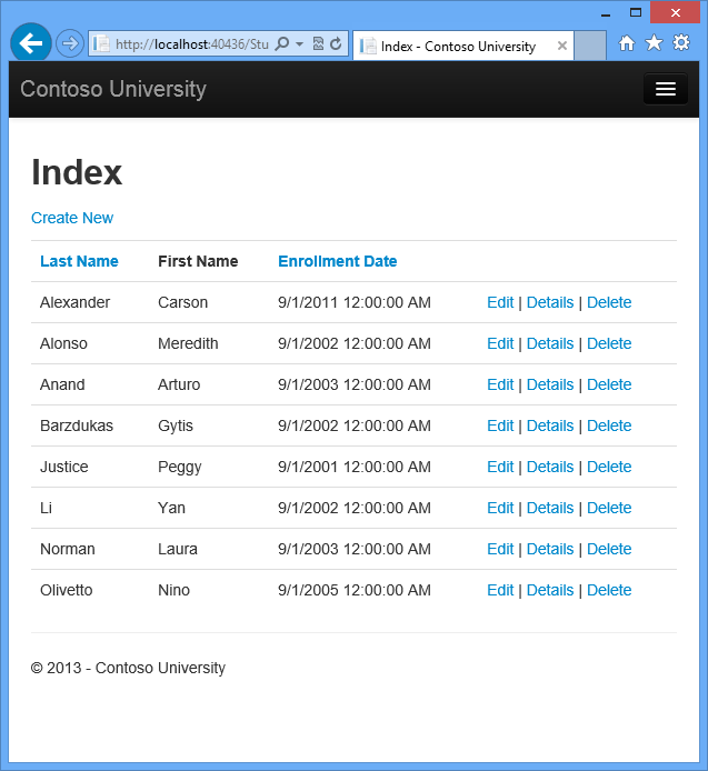 Students_Index_page_with_sort_hyperlinks