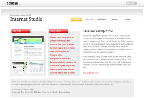 internet studio 60 High Quality Free Web Templates and Layouts