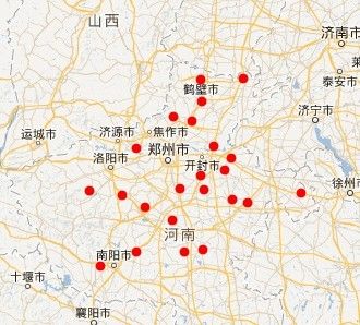 GoogleMap上显示小红点