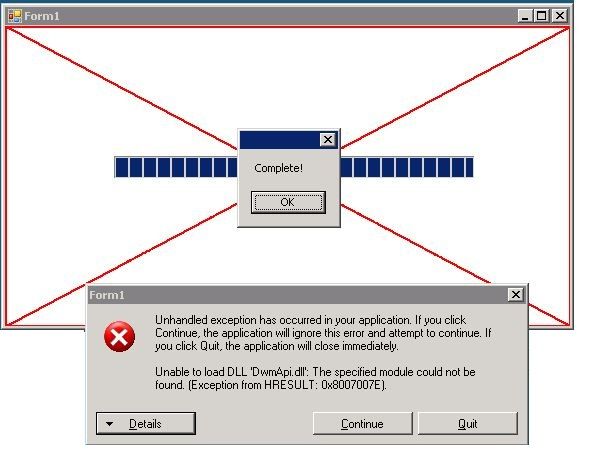 .NET WinForm程序在Windows7下实现玻璃效果和任务栏进度条效果