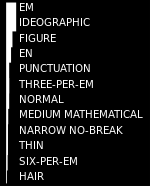 Whitespace character