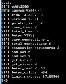 在dos下查看memcache运行状态