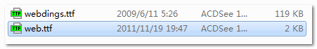 保存的web.ttf字体