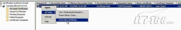 Windows 2008之PKI实战4:吊销