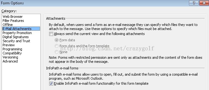 一步步学习微软InfoPath2010和SP2010--第十四章节--高级选项（6）--邮件附件