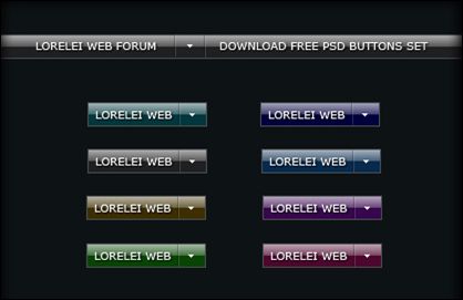 Incredible Sets of High Quality Website Buttons For Free in PSD Format