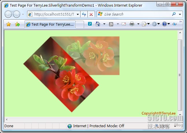 （29）：Silverlight 2 使用Transform实现更炫的效果（上）