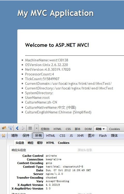 Linux上搭建Asp.net MVC3环境(CentOS + Nginx + Mono)