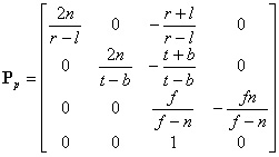 投影矩阵的推导(Deriving Projection Matrices)