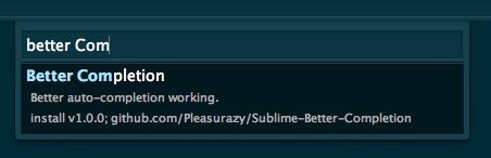 Better Completion插件使用