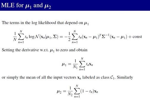 PRML读书会第四章 Linear Models for Classification(贝叶斯marginalization、Fisher线性判别、感知机、概率生成和判别模型、逻辑回归)