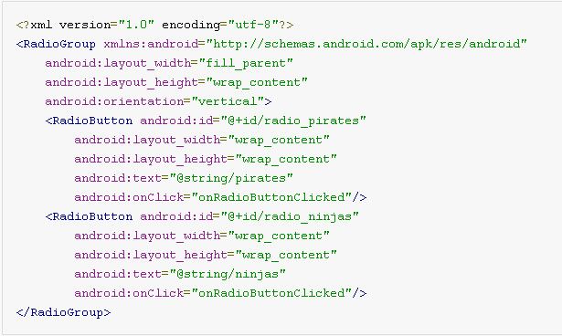 Android用户界面开发(5):单项选择