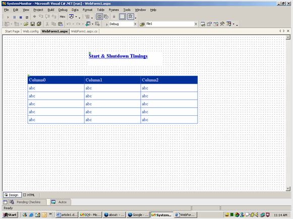 Monitoring System Usage using Windows Service