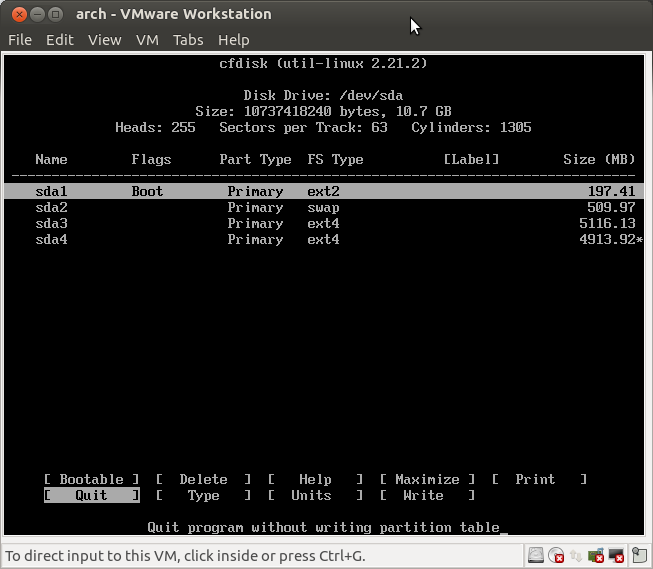 安装 archlinux 之在 BIOS/MBR 基本安装