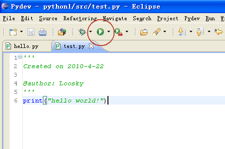 使用Eclipse与Pydev开发Python