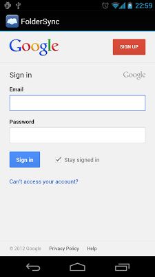 FolderSync :The various features and how to use them
