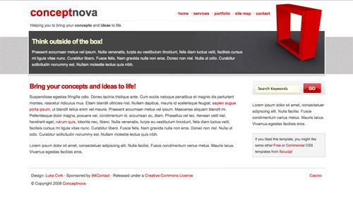 conceptnova 60 High Quality Free Web Templates and Layouts