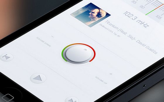 23个移动app界面上的旋钮和刻度盘设计示例
