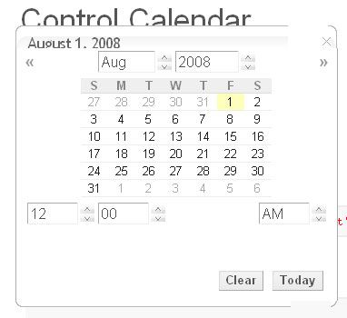 日历控件