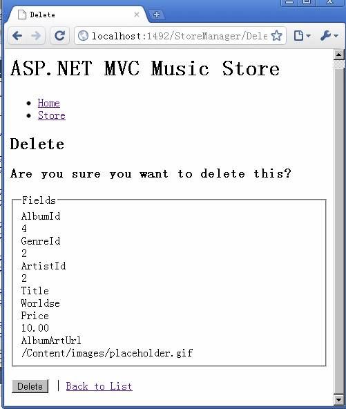 Mvc项目实例 MvcMusicStore 四
