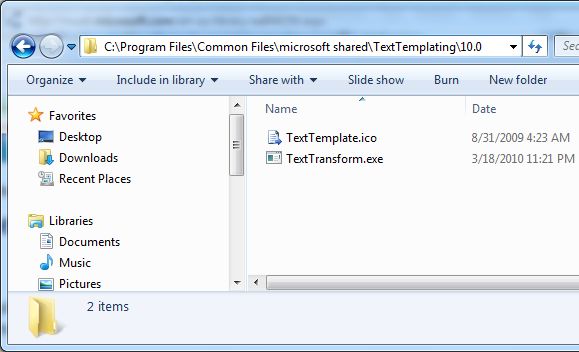 VS2010 中的代码生成器 T4 - Text Template Transformation Toolkit