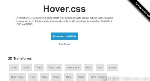 四款帮助前端设计师快速实现超酷动画或过渡效果的CSS3类库