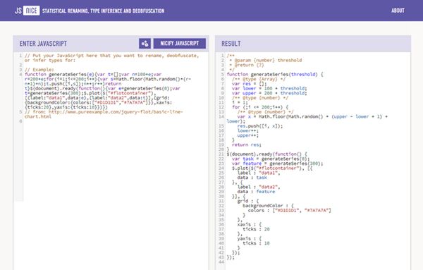 JS Nice – JavaScript 代码美化和格式化工具