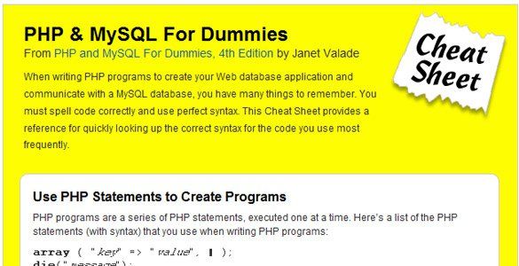 PHP & MySQL for dummies