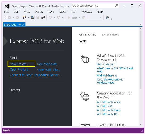 Intro to ASP.NET MVC 4 with Visual Studio [译二：入门]