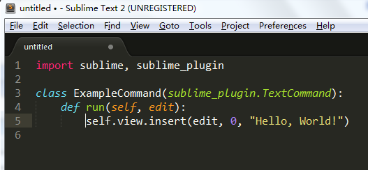 Sublime Text 开发插件